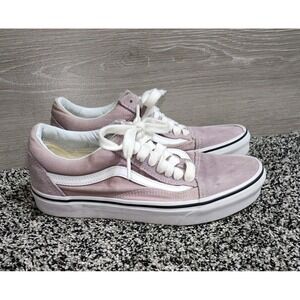 Vans Old Skool Canvas Platform Suede Sea Fog Purple White Sneakr Men 7 Women 8.5